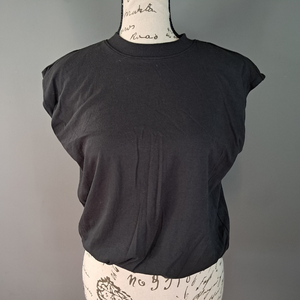 CALIA Women's Black Tee Shirt Size Small  Bubble Bottom